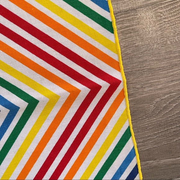 *Vintage Vera Neumann 3 Colorful Striped Cloth Napkins - Picture 4 of 4
